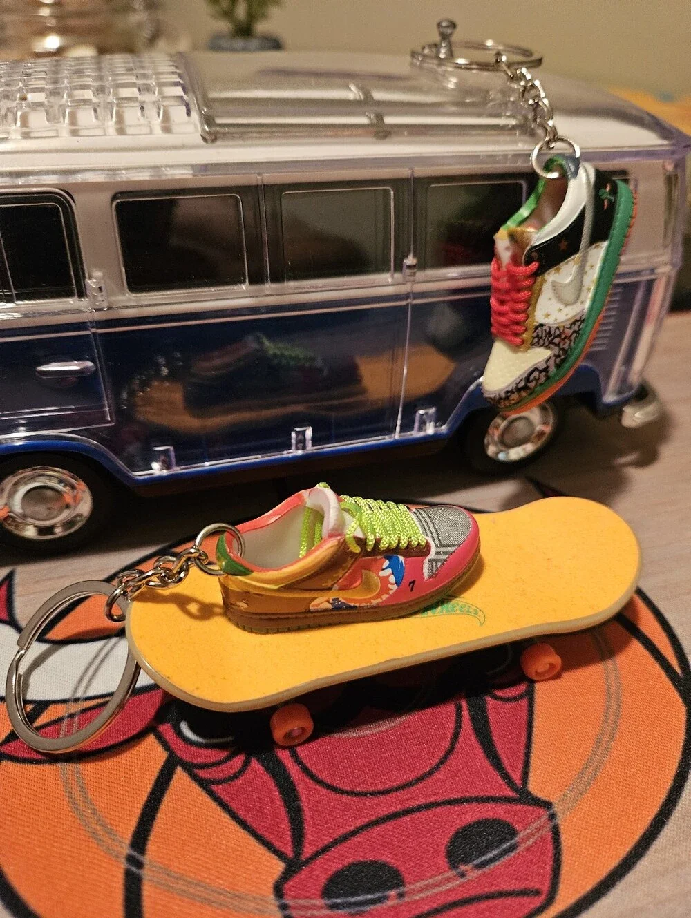 Pair of Mini sneaker keychain.